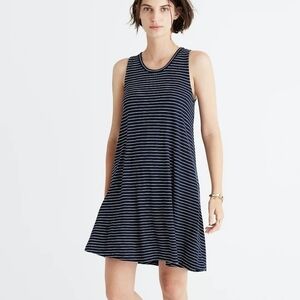 Madewell Highpoint Tank Dress in Chevron Stripe